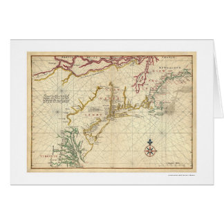北東海岸米国の地図1639年