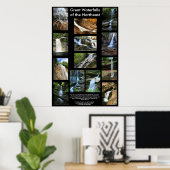 北東素晴らしポスターの滝 ポスター (ホームオフィス)