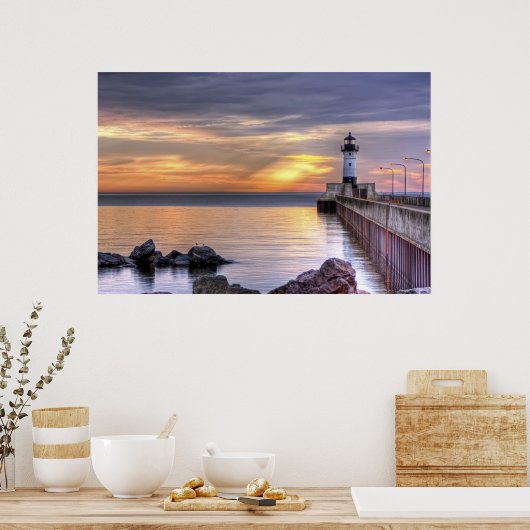 北桟橋の朝 ポスター (キッチン)