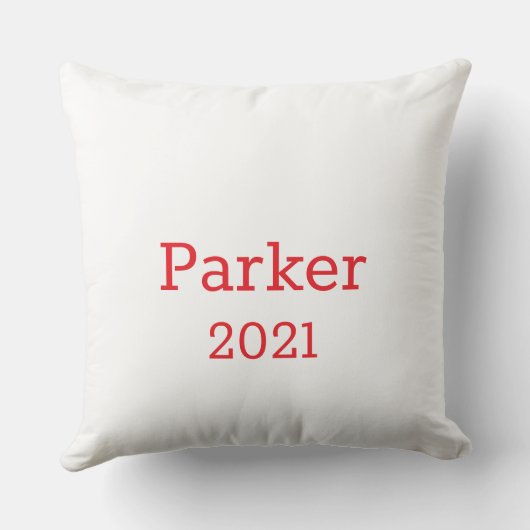 北極およびバックタイポグラフィホワイト クッション (裏面)