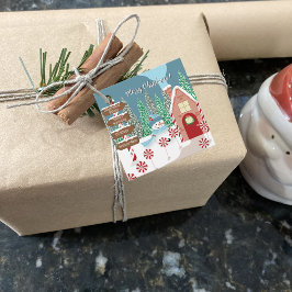 北極お洒落イラストレーションギフトラベル フェイバータグ