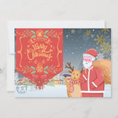 北極からのクリスマスの喜びのポストカード シーズンカード (正面)
