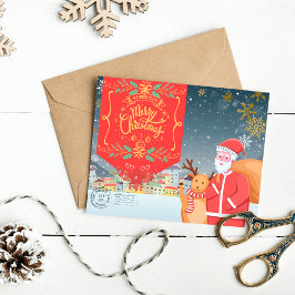 北極からのクリスマスの挨拶カード シーズンカード