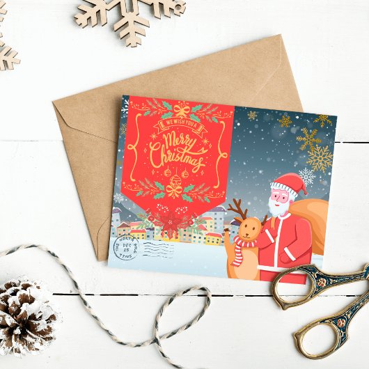 北極からのクリスマスの挨拶カード シーズンカード