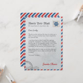 北極からのサンタクロースの手紙 - お子様の名前入り カード (正面/裏面インサイチュ)