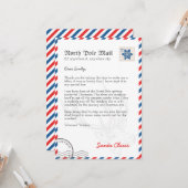 北極からのサンタクロースの手紙 - お子様宛てのオリジナル カード (正面/裏面インサイチュ)