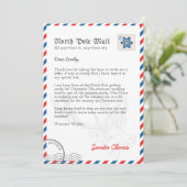 北極からのサンタクロースの手紙 - お子様宛てのオリジナル カード (スタンド正面)