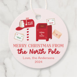 北極からのメリークリスマスパーソナライズされた フェイバータグ