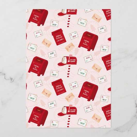 北極からのメリークリスマス 箔招待状 (裏面)