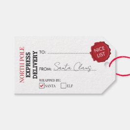 北極からの公式サンタクロースの贈り物 ギフトタグ