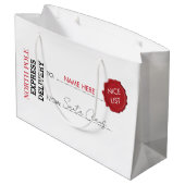 北極からの公式サンタクロースの贈り物 ラージペーパーバッグ (裏面アングル)