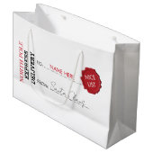 北極からの公式サンタクロースの贈り物 ラージペーパーバッグ (正面アングル)