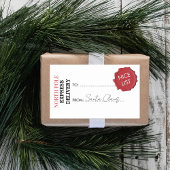 北極からの公式サンタクロースの贈り物 長方形シール