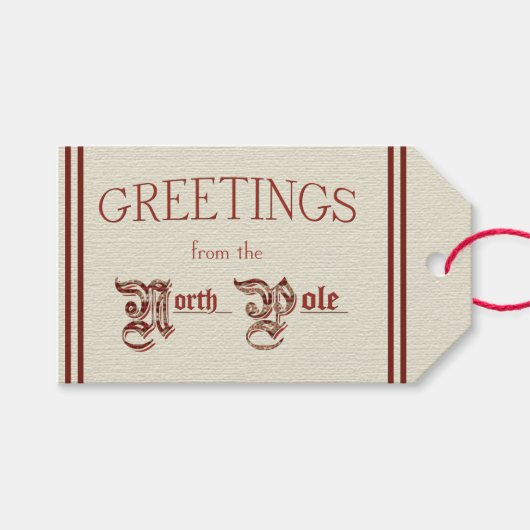 北極からの挨拶 ギフトタグ (正面(横))
