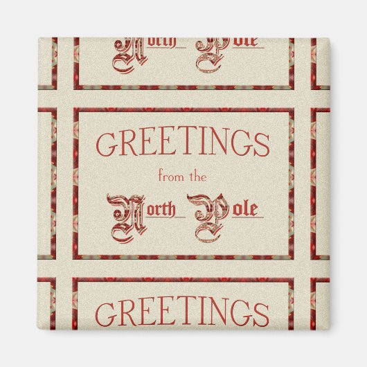 北極からの挨拶 マグネット (正面)