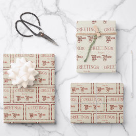 北極からの挨拶 ラッピングペーパーシート