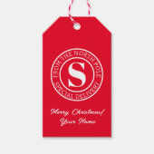 北極からの特別なカスタム配達 ギフトタグ (正面)