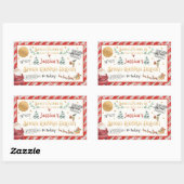 北極からの特別なパーソナライズされた配達 長方形シール (シート)