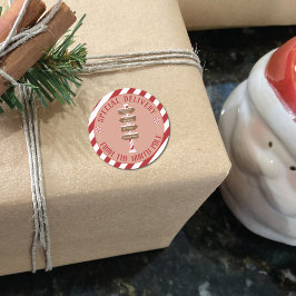 北極からの特別な赤と白配達 ラウンドシール