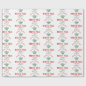 北極からの特別な配送の名前を追加 ラッピングペーパー (フラット)