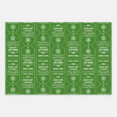 北極からの特別な配送 – 子の名前を追加 ラッピングペーパーシート (正面3)