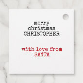 北極からの特別カスタム配達サンタ フェイバータグ (裏面)