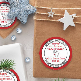 北極からの特別カスタム配達サンタ ラウンドシール
