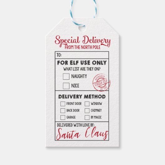 北極からの特別引渡し ギフトタグ (正面)