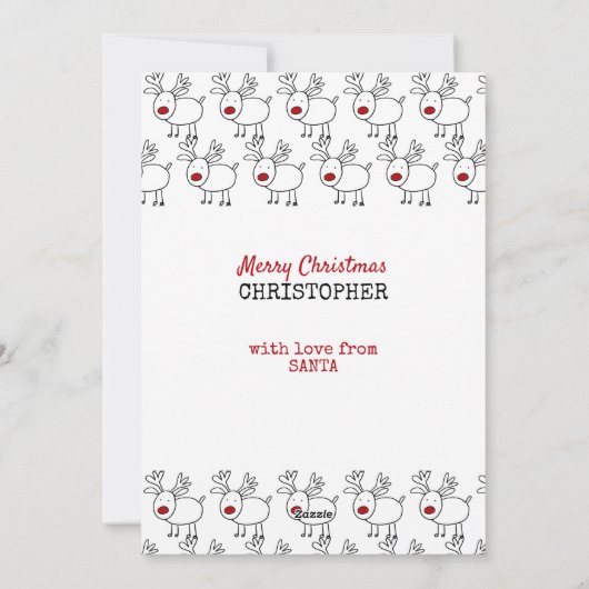 北極からの特別配パーソナライズされた達 シーズンカード (裏面)