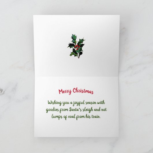 北極からやってくるサンタの石炭列車 シーズンカード (内部)