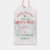 北極から特別な配達の名前を追加 ギフトタグ (正面)