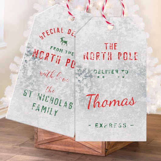 北極から特別な配達の名前を追加 ギフトタグ