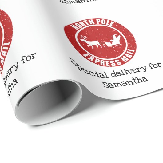 北極がサンタク表現リスマスから贈り物を郵送 ラッピングペーパー (ロールコーナー)