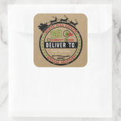 北極そりの配信表現クリスマス スクエアシール (バッグ)