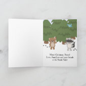北極でかわいいクリスマスの動物 シーズンカード (内部)