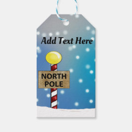 北極でのクリスマス ギフトタグ