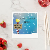 北極でのクリスマス スタンダードカクテルナプキン (インサイチュ)
