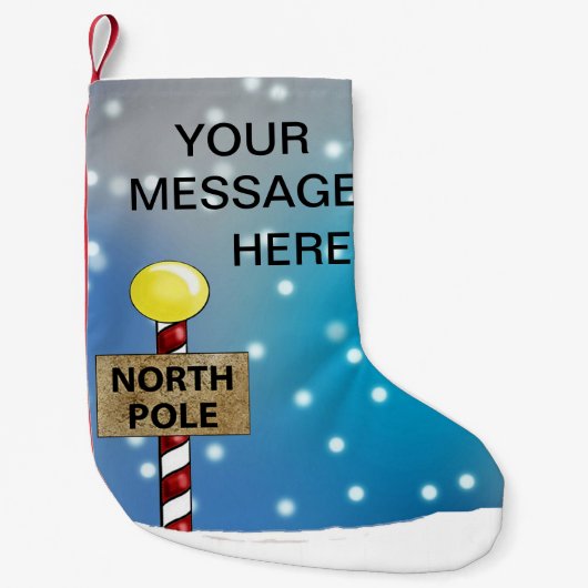 北極でのクリスマス スモールクリスマスストッキング (正面)