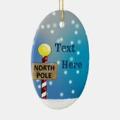 北極でのクリスマス セラミックオーナメント (右)