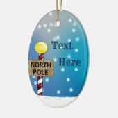 北極でのクリスマス セラミックオーナメント (左)