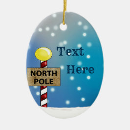 北極でのクリスマス セラミックオーナメント