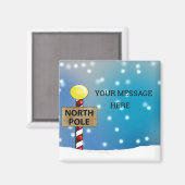 北極でのクリスマス マグネット (正面/裏面)