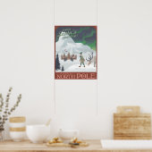 北極でサンタのワークショップを訪れる ポスター (キッチン)