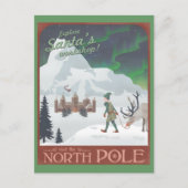 北極でサンタのワークショップを訪れる：ポストカード シーズンポストカード (正面)