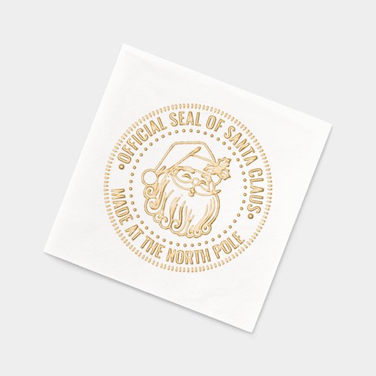 北極で作られたサンタの公式シ#2 箔ナプキン (左)