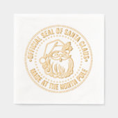 北極で作られたサンタの公式シ#2 箔ナプキン (正面)