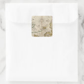 北極とその近くの領土の地図 スクエアシール (バッグ)