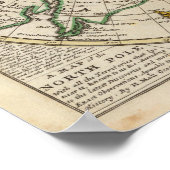 北極とその近くの領土の地図 ポスター (角)