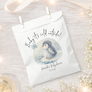 北極のかわいいペンギン - ベイビー+アウトサイドは寒いよ フェイバーバッグ