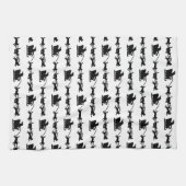 北極のキッチンタオルにドッグスリー付きサンタ キッチンタオル (横)